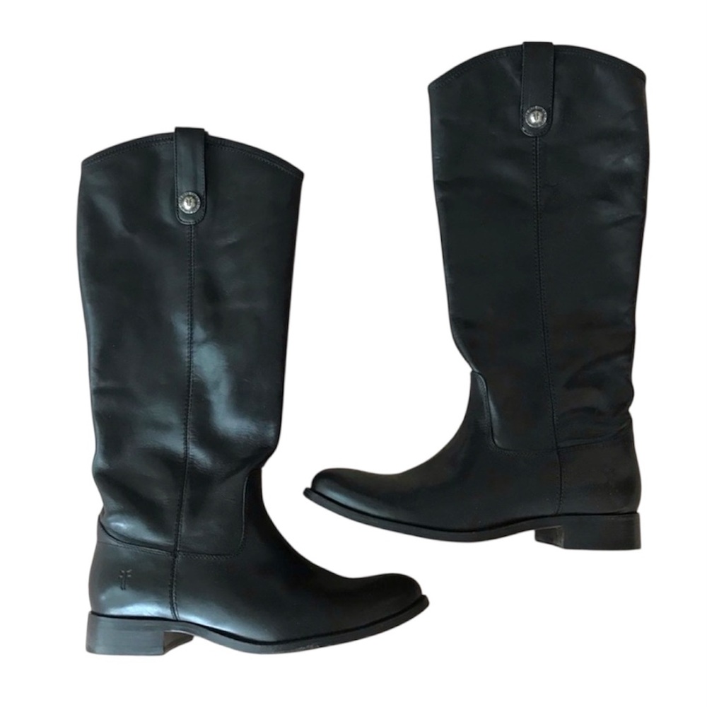 Frye Melissa Button Boot Women’s Black Leather Riding Boots - 7.5 B - Picture 6 of 16
